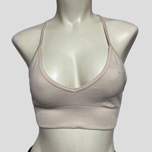 Lululemon Ebb To Street Athletic Bra in Heathered Pretty Pink